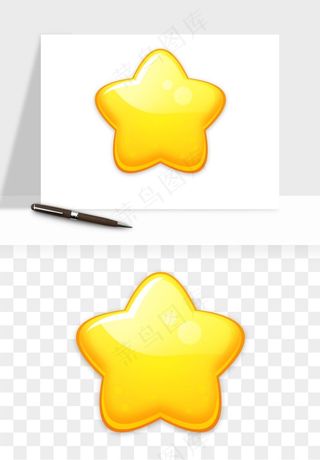 卡通小星星五角星闪光png免抠