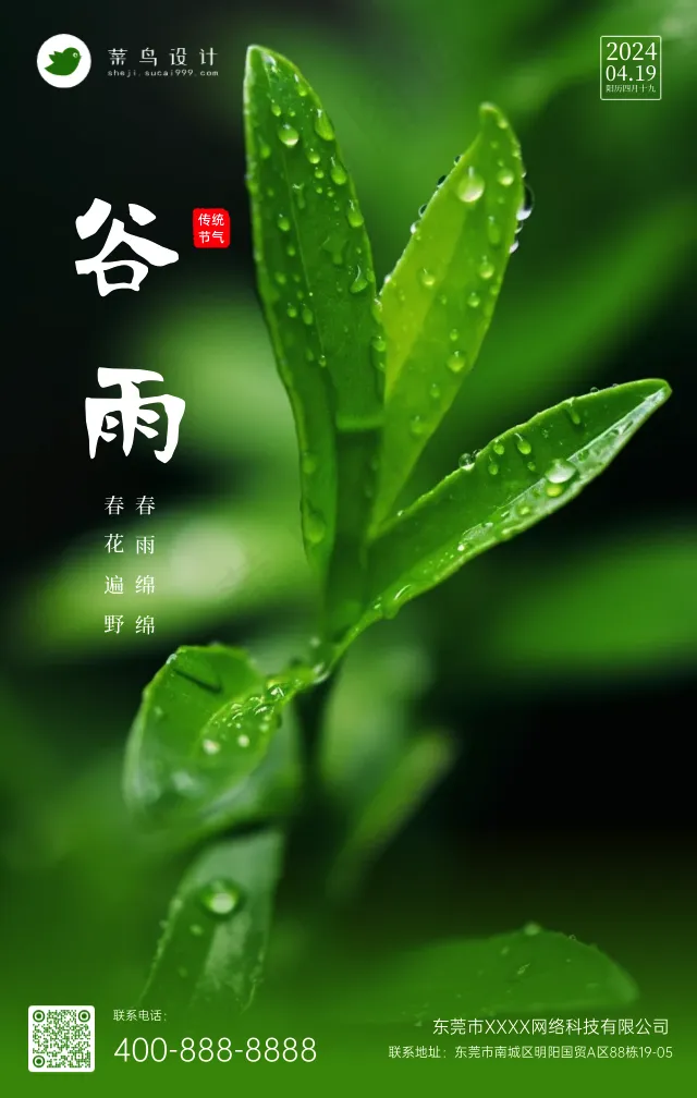 谷雨手机海报