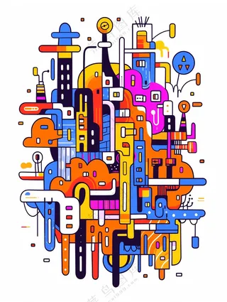 五彩缤纷独特形状