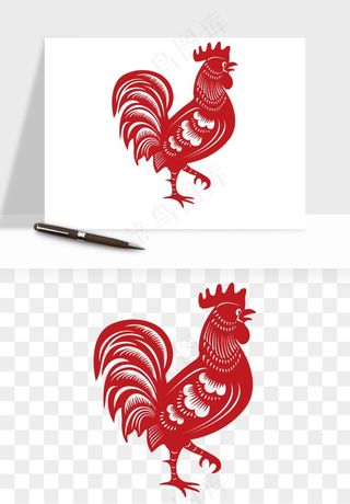 十二生肖剪纸中式纹样图案png免抠