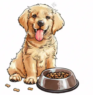可爱小狗萌宠宠物狗粮动物免抠
