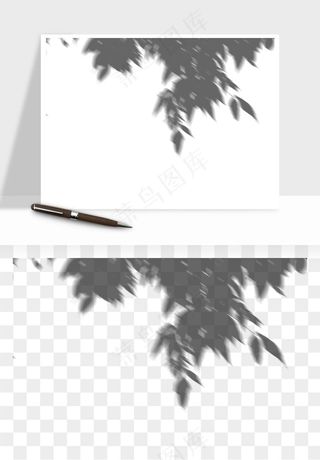 阴影植物窗户投影免抠元素