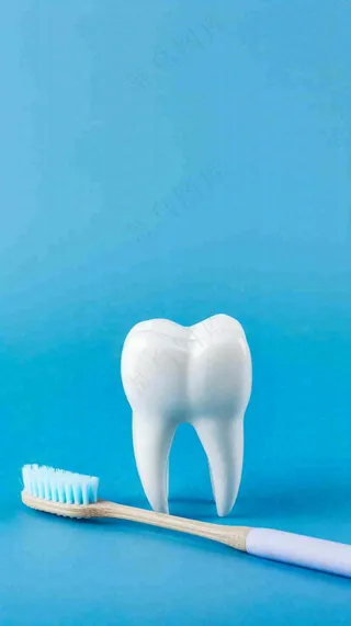 牙医牙科牙齿清洁美白插画背景