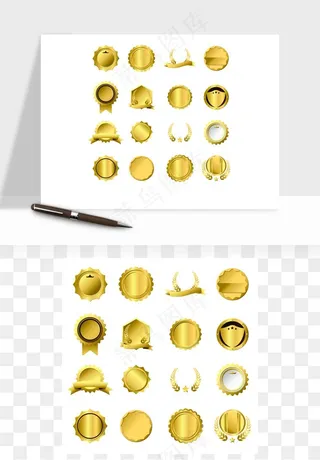 奖章勋章品质标签矢量png免抠