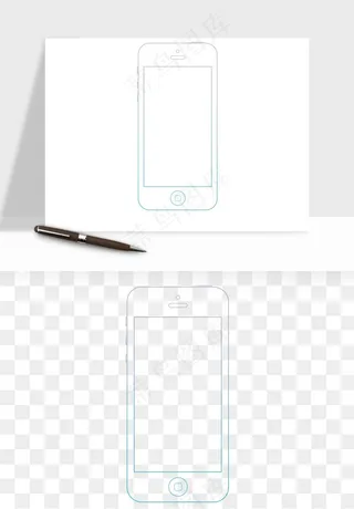 手机样机边框元素png免抠