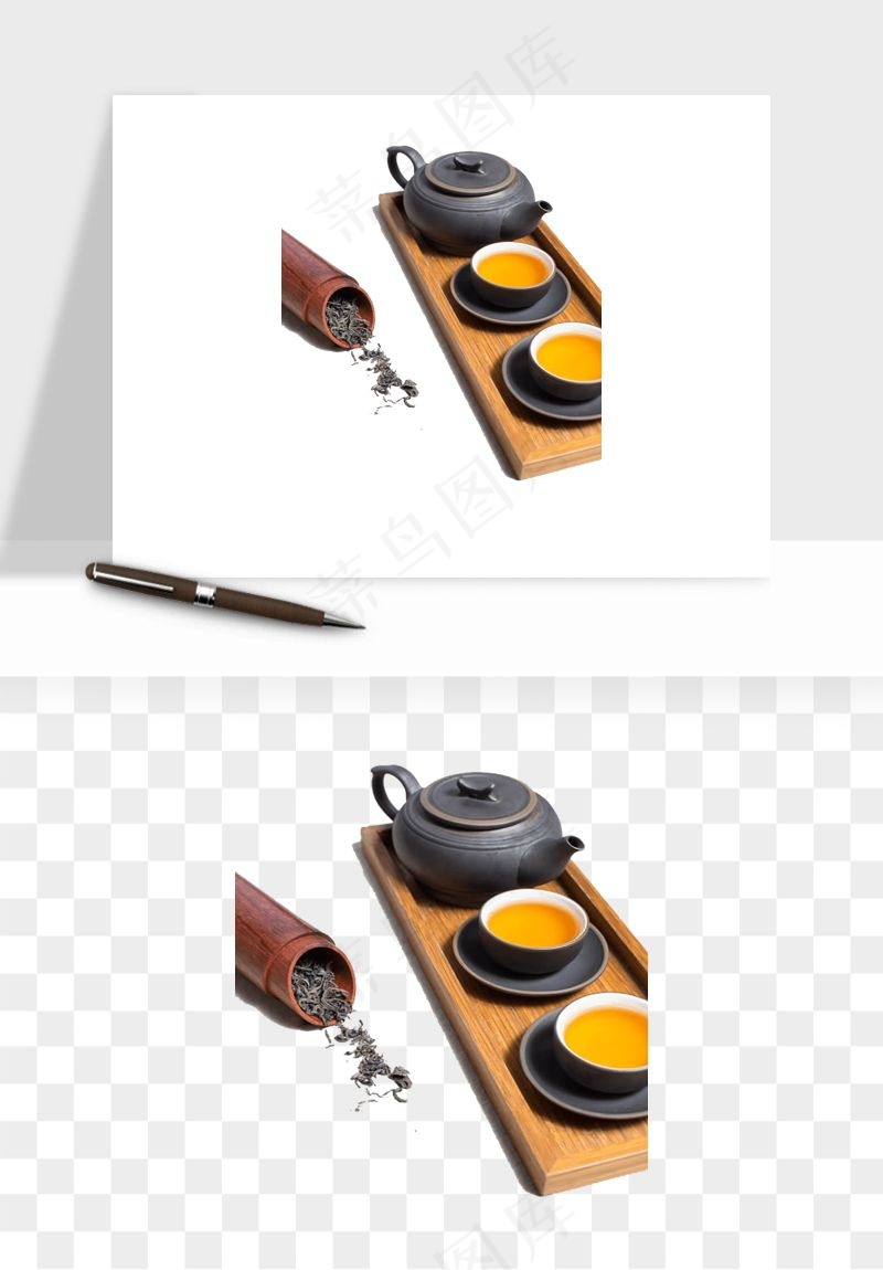 中国风茶壶茶几png免抠图