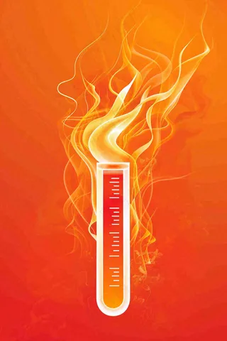 高温预警炎热背景