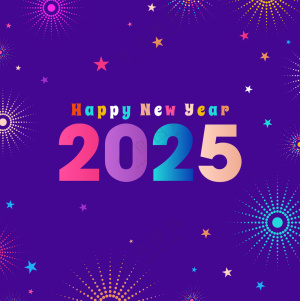 2025 年新年的贺卡
