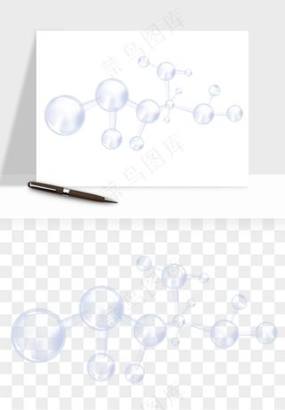 细胞水分子DNA精华成分png免抠