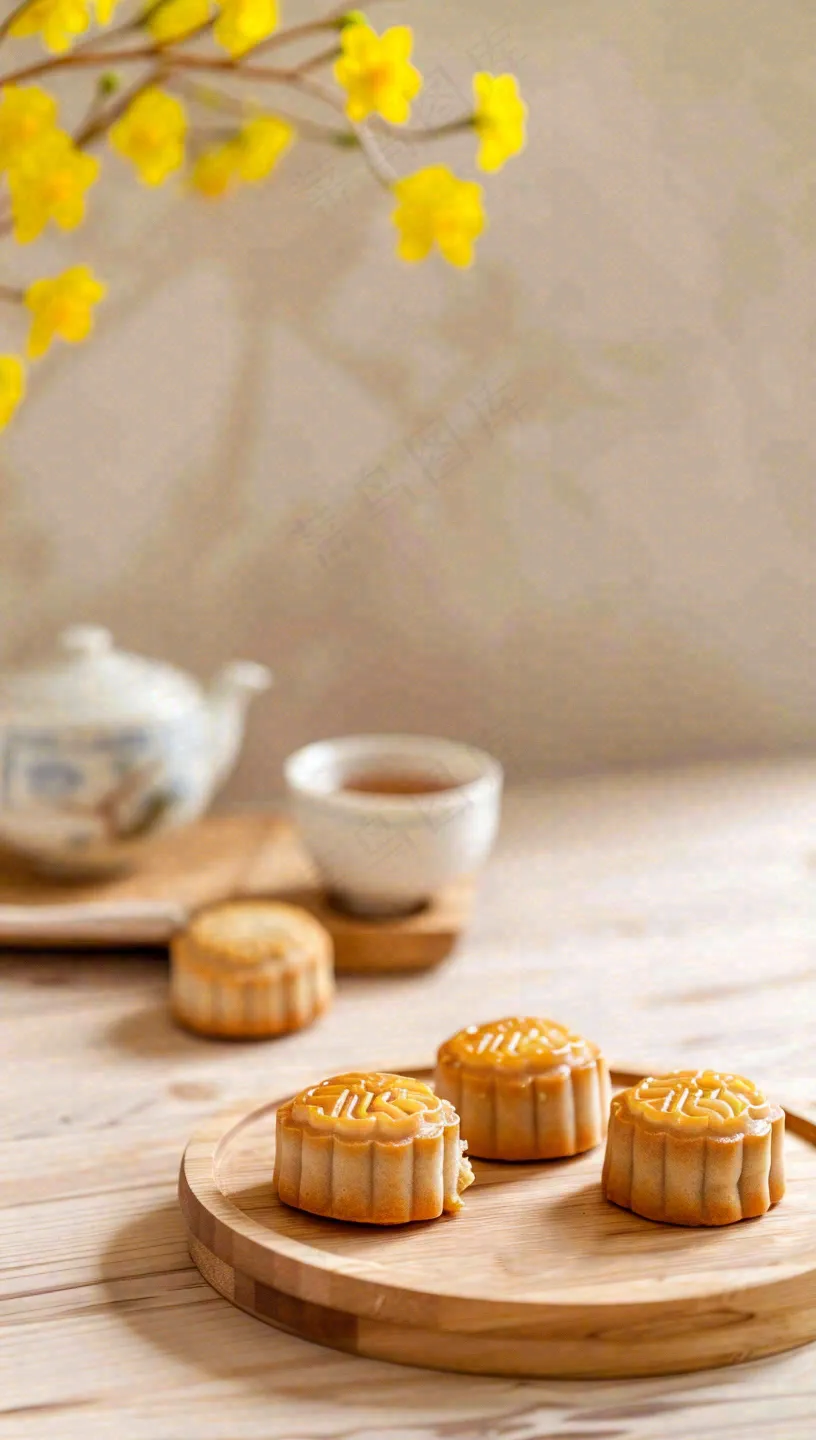 中秋节月饼摄影图