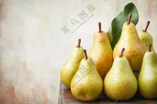 新鲜水果梨子摄影图