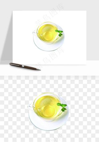 清新绿茶png免抠