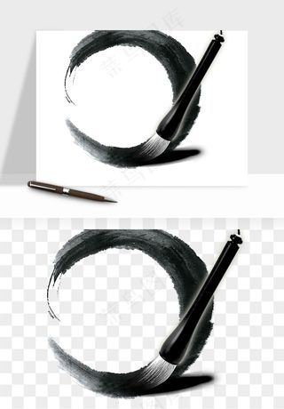 墨迹水墨圆圈圆环边框