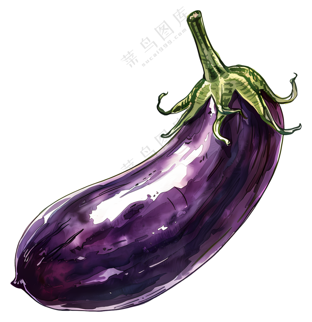 茄子插画元素