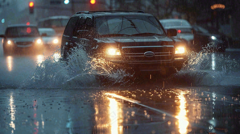 暴雨天气预警摄影图