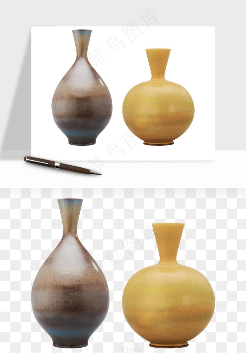 花瓶摆件陶瓷png免抠