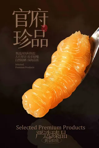 珍品花胶食材宣传海报