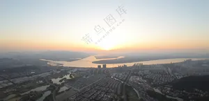 钱塘江落日航拍-2