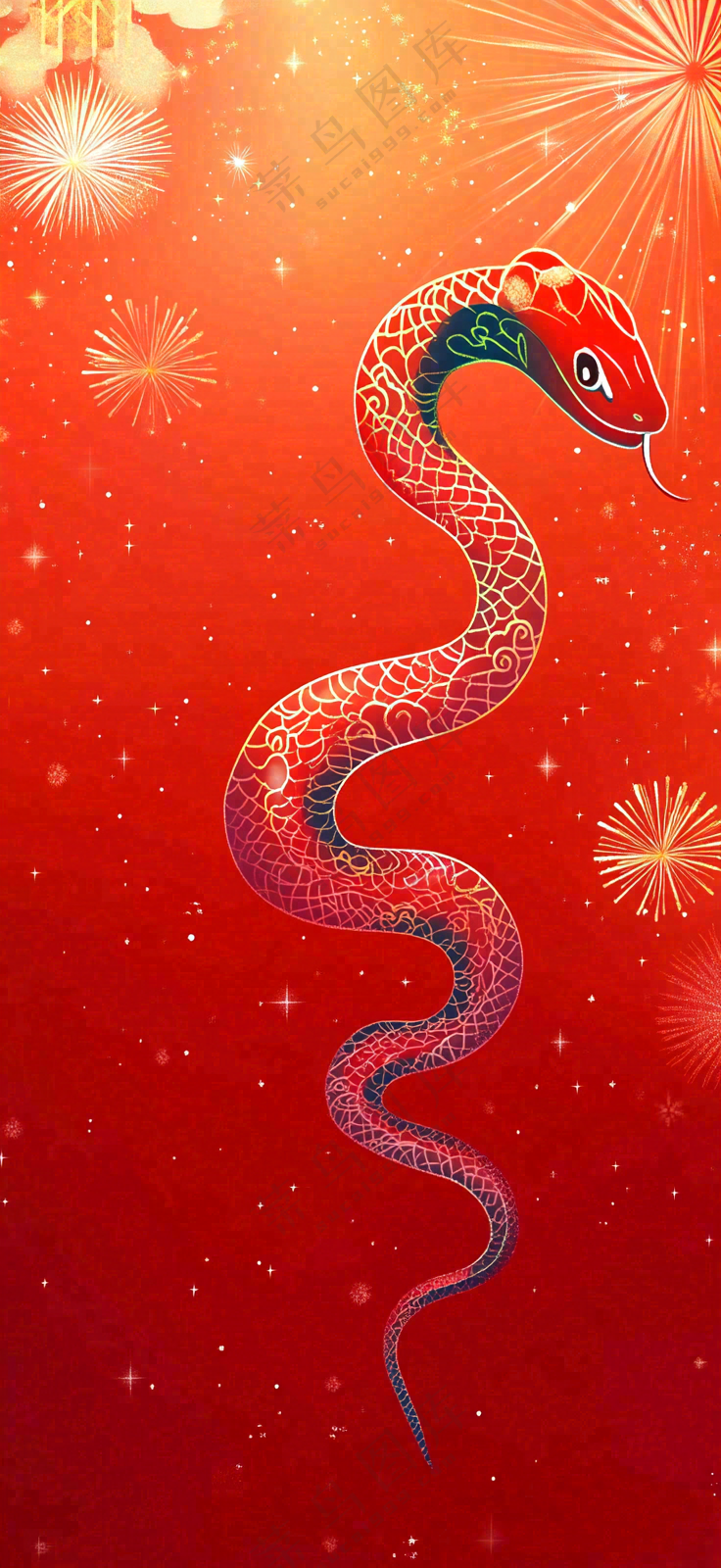 蛇年春节新年背景