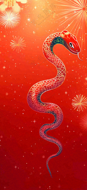 蛇年春节新年背景