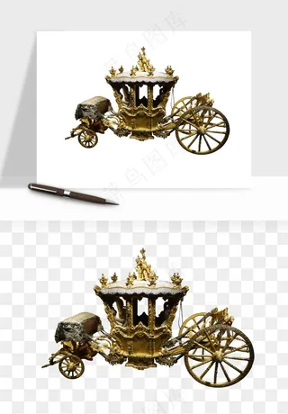 复古马车欧式png免抠