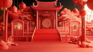 年货节促销电商背景