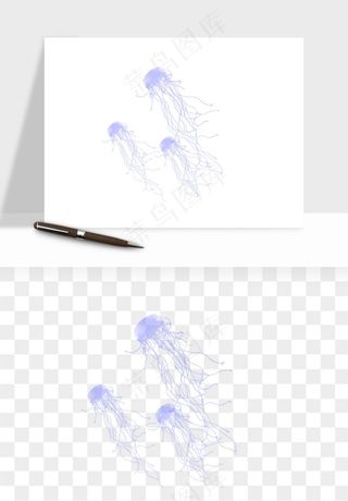 水母章鱼海底生物png免抠图