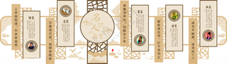 名人名言文化墙走廊图版名人文化墙