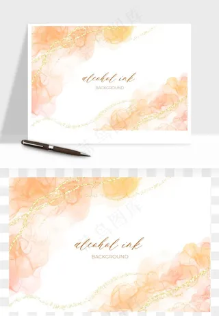 水彩花卉手绘矢量背景