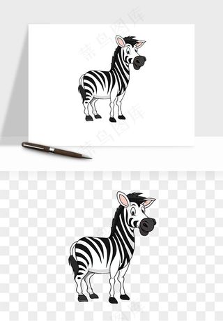 斑马动物png免抠