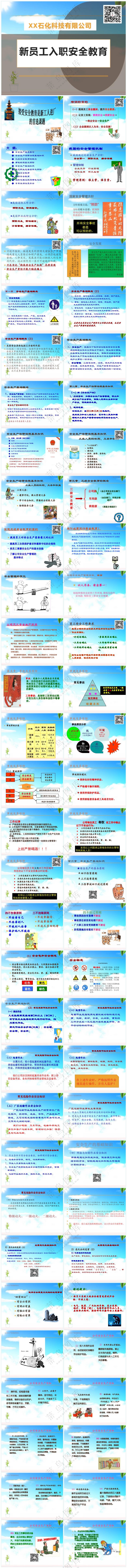 蓝色职场风XX化工企业新员工入职三级教育培训