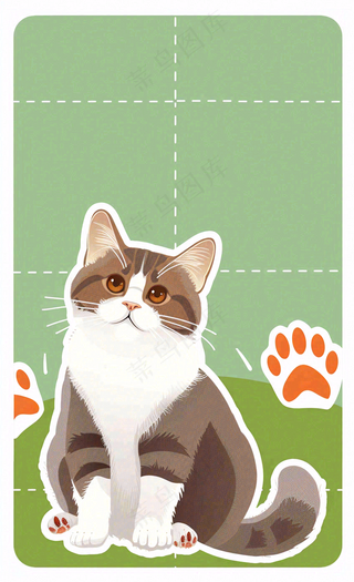 猫狗宠物店宣传卡通插画背景