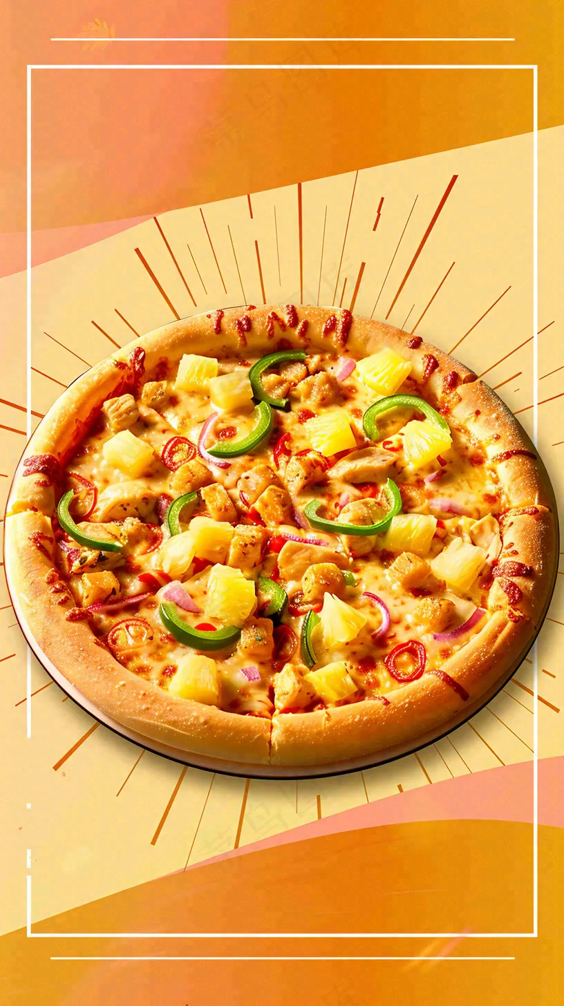 西餐美食披萨摄影图 背景