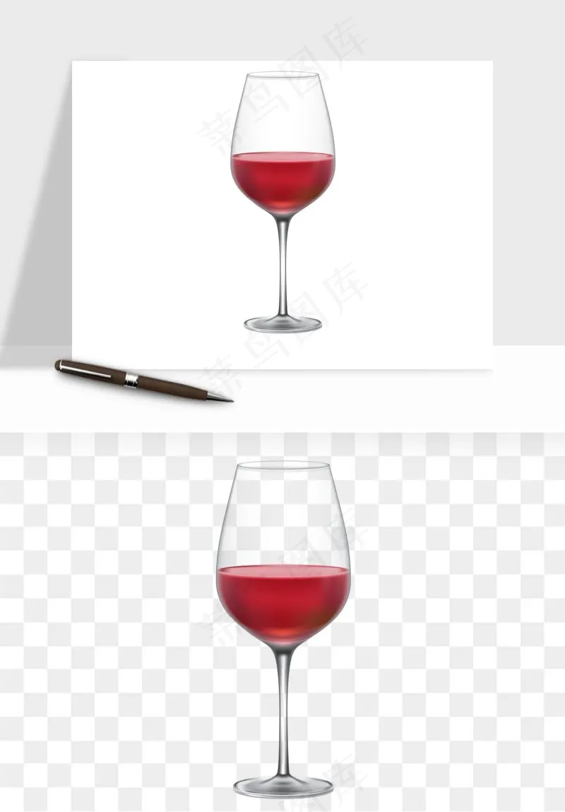 红酒玻璃酒杯png免抠