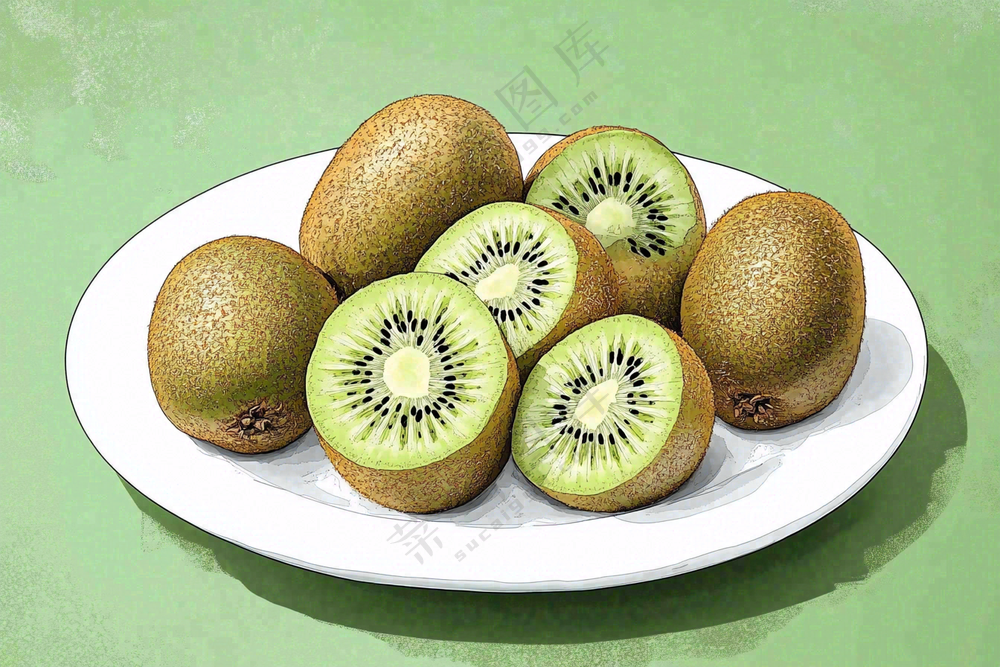 新鲜水果猕猴桃摄影图