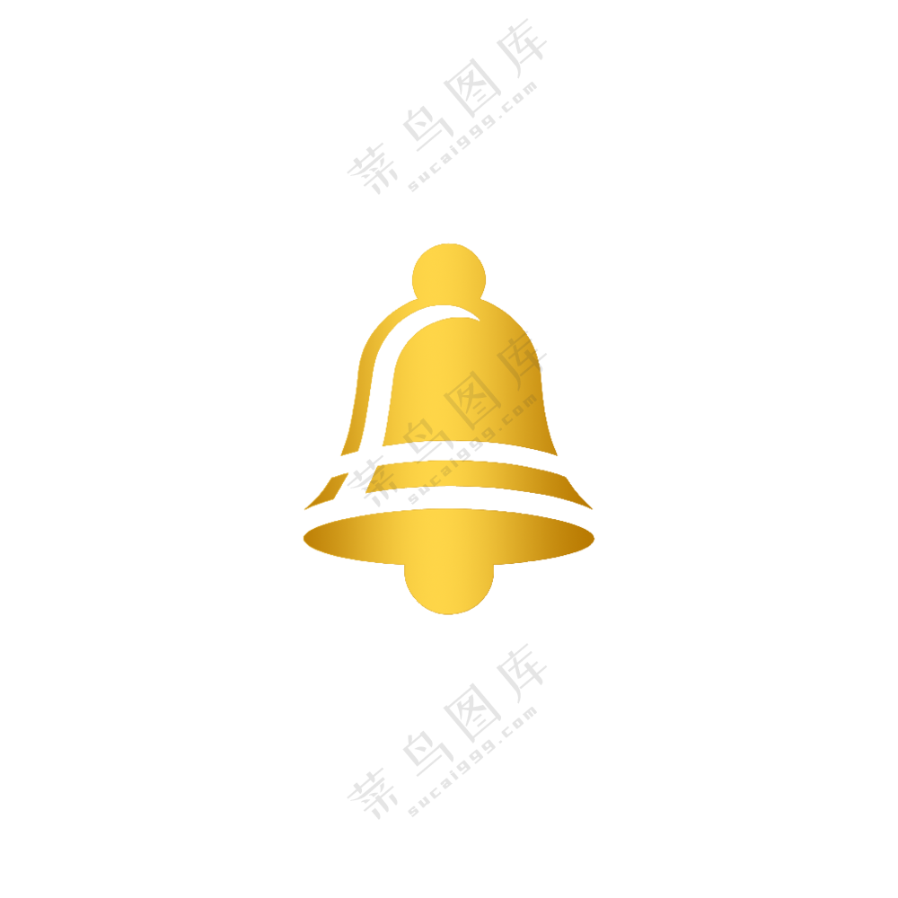 铃铛，抽象，图标，黄色铃铛