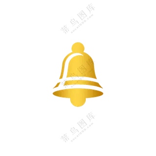 铃铛，抽象，图标，黄色铃铛