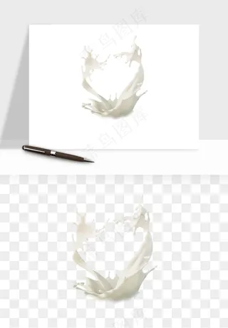 飞溅的牛奶牛奶杯元素png免抠