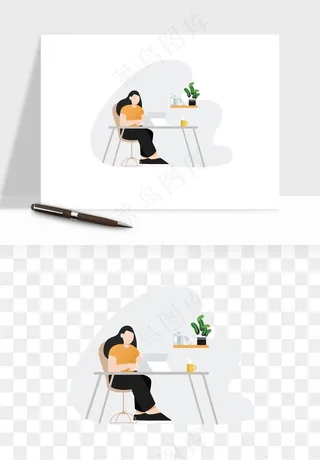 立体2.5d科技商务png免抠