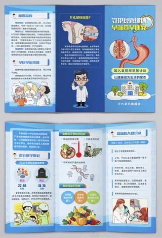 守护食管健康早筛早安心三折页