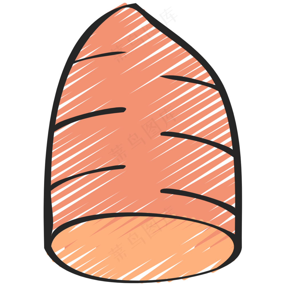 番薯 甜薯 sweet potato 绿色健康食品 铅笔手绘图标