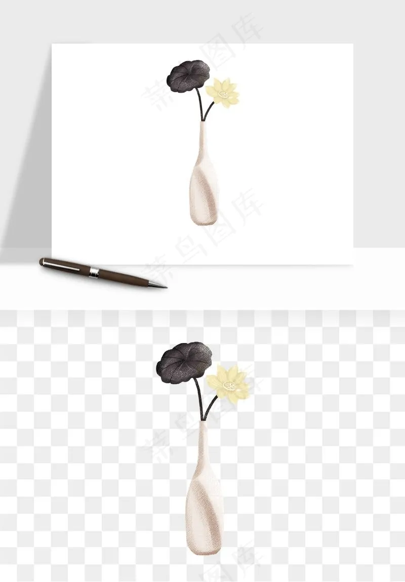 花瓶摆件花艺png免抠图