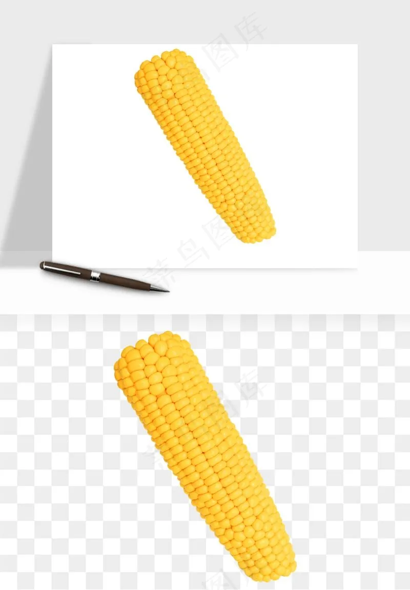 玉米带叶玉米png免抠