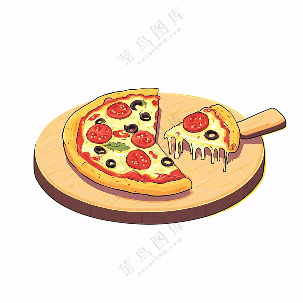 披萨食物免抠