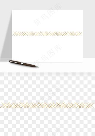 金色植物花环边框png免抠