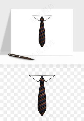 卡通领带png免抠