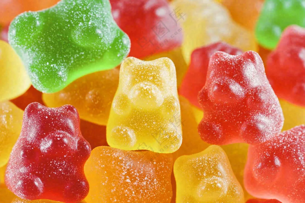 软糖糖果甜蜜美食摄影图
