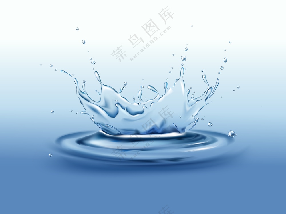 蓝色水滴素材