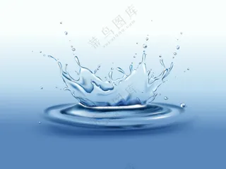 蓝色水滴素材
