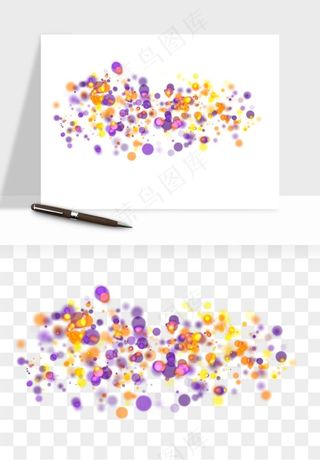 彩色光斑梦幻光点png免抠